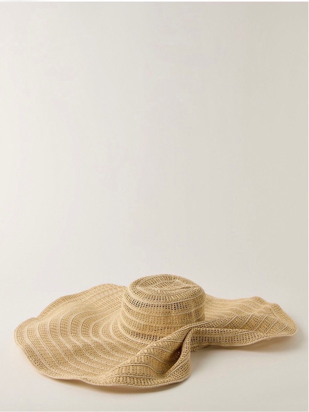 NWT Free People On Holiday Natural Wide Brim Floppy Sun Hat